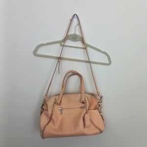 COACH Prairie Whiplash Leather Handbag Shoulder Bag Apricot